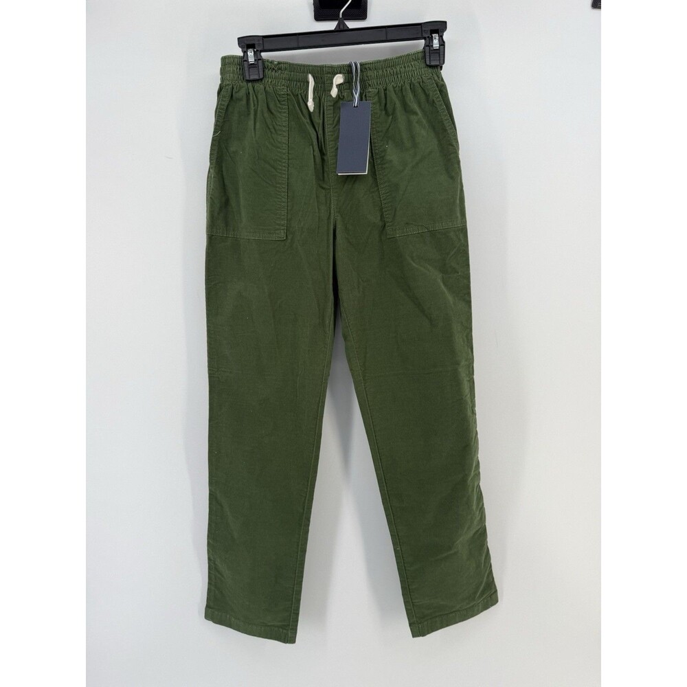 Vineyard Vines Corduroy Jetty Pant Elastic Waist Pockets Boy's Size L 16 Green